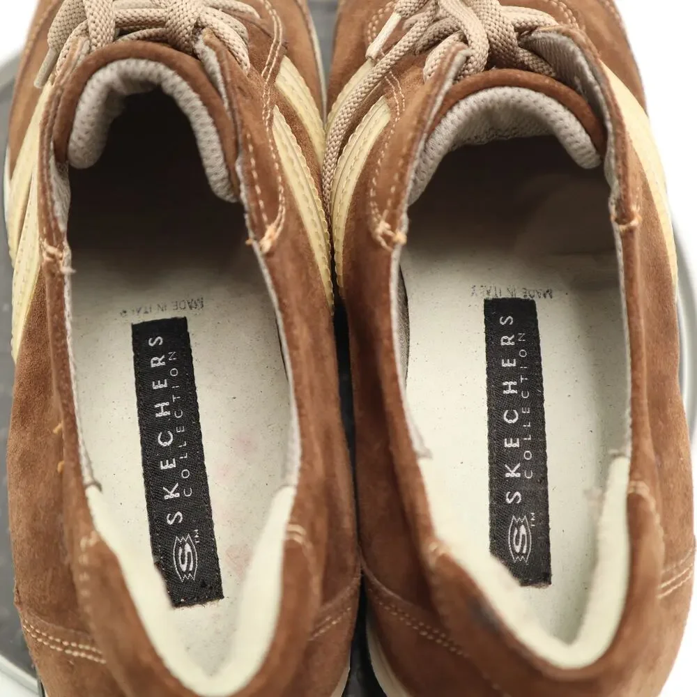 Vintage Skechers Collection Mens Size 10 Brown Italian Leather Suede Golf Shoes - Picture 10 of 15